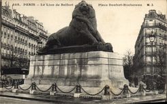 CPA Paris Le Lion De Belfort Place Denfert Rochereau