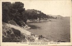 CPA Toulon Promenade Du Mourillon Bord De Mer