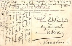 Paredes de Avignon de la POSTAL de la VENDIMIA y Saint Michel del bulevar