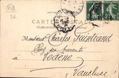 POSTAL Avignon interior de la VENDIMIA de las paredes