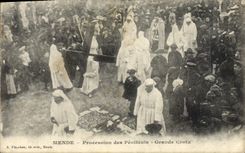 CPA Mende Procession des penitents Grande Croix 