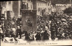 VINTAGE POSTCARD legendary Estaing Procession of St Foil