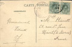 VINTAGE POSTCARD Roncesvalles It of the procession del Valle de Arca