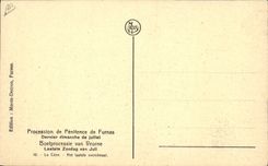 VINTAGE POSTCARD Procession of penitence of Furnes Last Sunday of July Cene