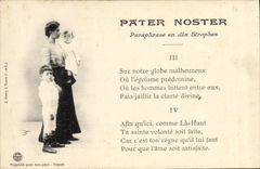 VINTAGE POSTCARD Noster Lord's Prayer