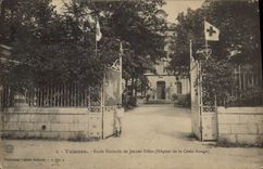 VINTAGE POSTCARD Valence Teacher training school Young girls Hospital of the Red Cross