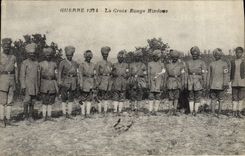 CPA Guerre 1914 La croix Rouge Hindoue Militaria