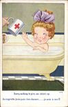 VINTAGE POSTCARD Child Right Red Cross