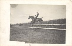 CARTE PHOTO Cheval Hippisme 