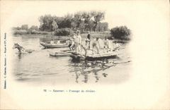 CPA Cheval Hippisme Saumur Passage de riviere 