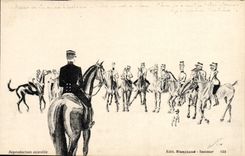 CPA Cheval Hippisme Humour