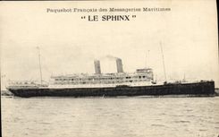 VINTAGE POSTCARD Boat French Steamer of the Maritime Transport the Sphinx