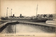 CPA Bateau Paquebot Le Havre Le Transatlantique La Savoie 