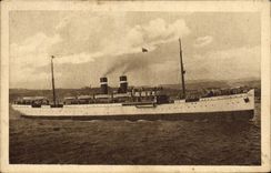 VINTAGE POSTCARD Boat Steamer Fabre Line S Roma