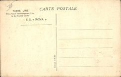 CPA Bateau Paquebot Fabre Line SS Roma 