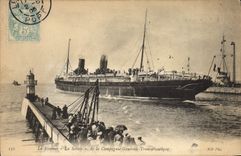 CPA Bateau Paquebot Le Havre Le Transatlantique La Savoie Steamer 