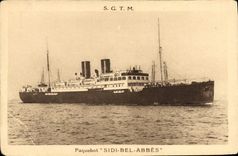 CPA Bateau Paquebot Sidi Bel Abbes SGTM