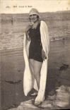 VINTAGE POSTCARD Woman Bathing suit Before the bath
