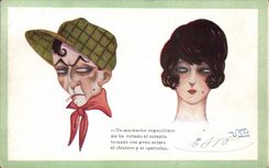 CPA Fantaisie Illustrateur Femme