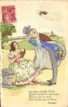 CPA Fantaisie Illustrateur Femme Musset