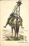 CPA Fantaisie Illustrateur El Capataz de Visco Cheval