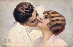 VINTAGE POSTCARD Fantasy Illustrator Villani Woman