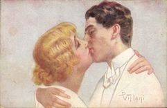 CPA Fantaisie Illustrateur Villani Femme