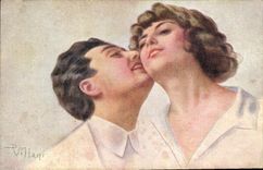 CPA Fantaisie Illustrateur Villani Femme