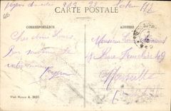 CPA Militaria Avion allemand par un avion francais