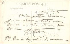 VINTAGE POSTCARD Militaria French Howitzer of 220 operation by the artillerists of Creusot