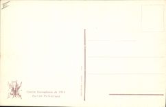 Artillería de Militaria de la POSTAL de la VENDIMIA del remorquee 120 por un tractor del automóvil