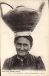 CPA Folklore Type basque Vieille porteuse d'eau
