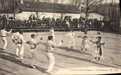 CPA Folklore Scenes et types basques La Fandango