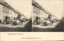 CPA Folklore Un demenagement au pays basque Boeufs