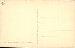 VINTAGE POSTCARD Folklore Basque Country Dances of Fandango