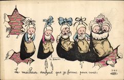 VINTAGE POSTCARD Fantasy Illustrator Norwins Children