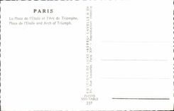 CPM Paris La Place De I'Etoile Et I'Arc De Triomphe