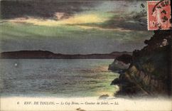 CPA Env De Toulon Le Cap Brun Coucher De Soleil