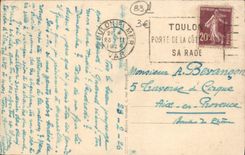 VINTAGE POSTCARD Toulon Rocks Of co. Marguerite