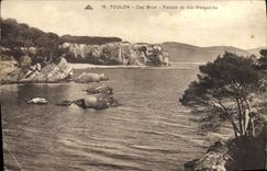 VINTAGE POSTCARD Toulon Cape Brown Cliff Of co. Marguerite