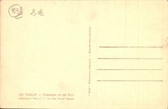 VINTAGE POSTCARD Toulon Twilight In the Brown Cape