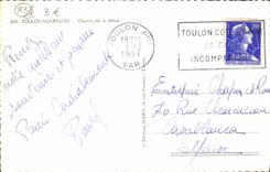 CPA Toulon Mourillon Chemin De La Mitre