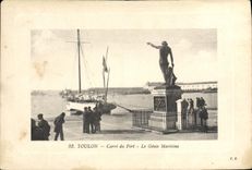 CPA Toulon Carre Du Port Le Genie Maritime Bateau