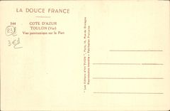 CPA Toulon Vue Panoramique Sur Le Port Bateaux