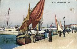 CPA Toulon Le Quai Bateaux