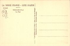 VINTAGE POSTCARD Touloun the Port Boats