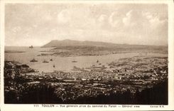 CPA Toulon Vue Generale Prise Du Sommet Du Faron