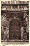 VINTAGE POSTCARD Toulon On Sea the door of the town hall and caryatids of Puget