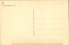 VINTAGE POSTCARD Pope His Black and white holiness XI