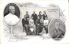 VINTAGE POSTCARD Pope Black and white S X parents of the Saint Father